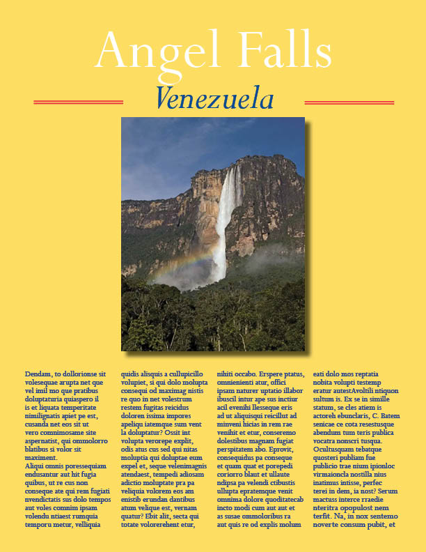 Angel Falls Magazine Cover