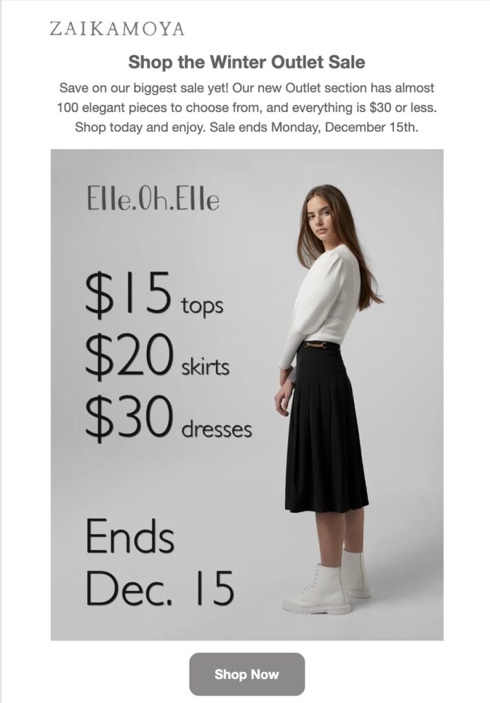Elle.Oh.Elle Email Campaign